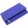 Яскравий синій жіночий гаманець невеликого розміру з натуральної шкіри ST Leather (15611) - 3