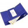 Яскравий синій жіночий гаманець невеликого розміру з натуральної шкіри ST Leather (15611) - 5