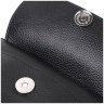 Чорна маленька жіноча сумка-кроссбоді з фактурної шкіри на плече Vintage 2422324 - 4