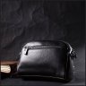 Черная маленькая женская сумка-кроссбоди из фактурной кожи на плечо Vintage 2422324 - 9