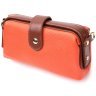 Оранжевая женская сумка-клатч горизонтального типа из натуральной кожи Vintage 2422424 - 1