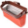 Оранжевая женская сумка-клатч горизонтального типа из натуральной кожи Vintage 2422424 - 5
