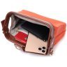 Оранжевая женская сумка-клатч горизонтального типа из натуральной кожи Vintage 2422424 - 6