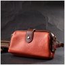 Оранжевая женская сумка-клатч горизонтального типа из натуральной кожи Vintage 2422424 - 7