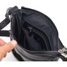 Черная мужская сумка-планшет через плечо из натуральной кожи с клапаном TARWA (21675) - 6