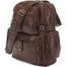 Рюкзак кожаный коричневый VINTAGE STYLE (24232) - 3