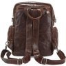 Рюкзак шкіряний коричневий VINTAGE STYLE (24232) - 4