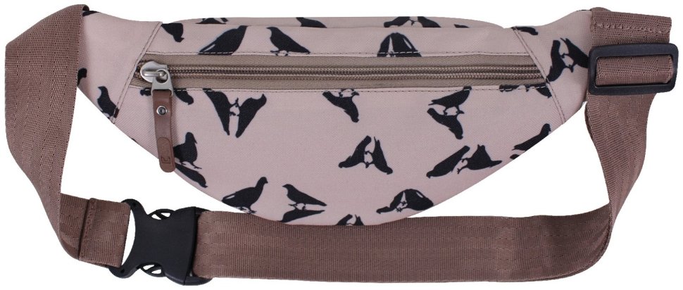Бананка (сумка на пояс) для женщин из Оксфордского текстиля с принтом птиц Bagland 111261 modnotak фото №3