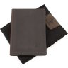 Темно-коричнева обкладинка для військового квитка з натуральної шкіри ЗСУ-герб - Grande Pelle (13115) - 9