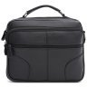 Мужская черная сумка-портфель из фактурной кожи на два отделения Keizer 71661 - 1