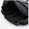 Чоловіча чорна сумка-портфель із фактурної шкіри на два відділення Keizer 71661 - 5