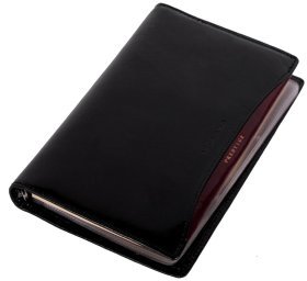 Черный блокнот органайзер Prestige из натуральной кожи Vip Collection 102561
