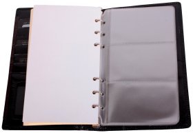 Черный блокнот органайзер Prestige из натуральной кожи Vip Collection 102561
