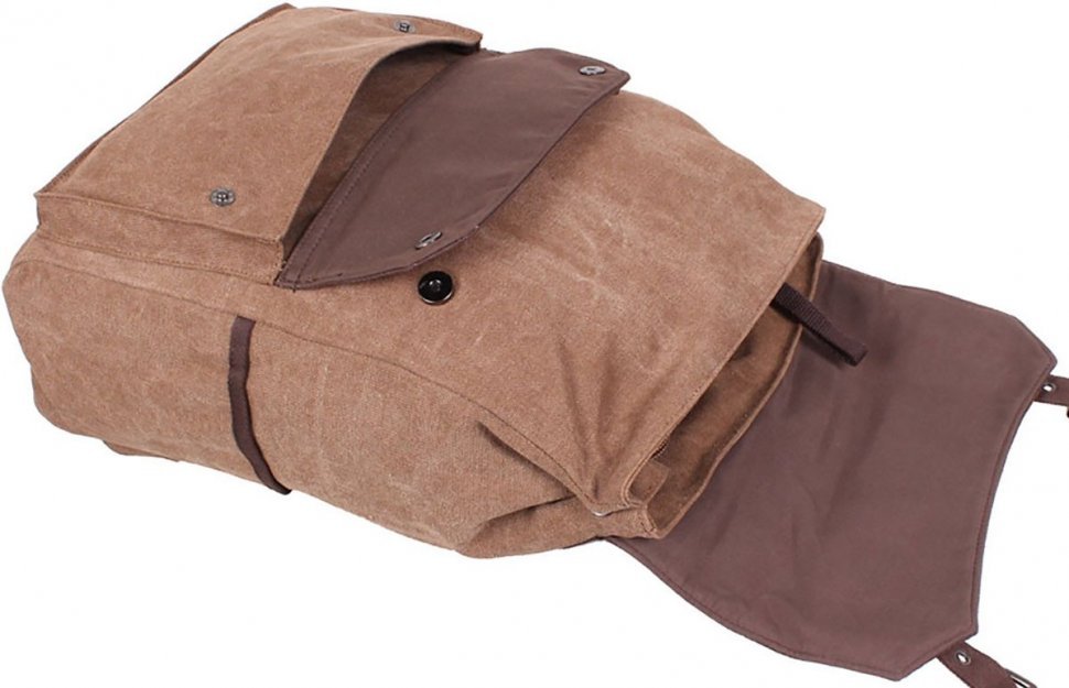 Светло-коричневый рюкзак из прочного текстиля с фиксацией на магнитах Bags Collection (11022)