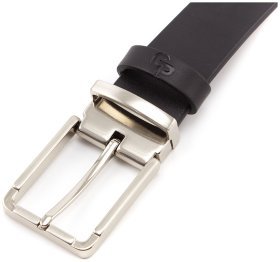 Черный кожаный ремень для брюк Grande Pelle (31235)