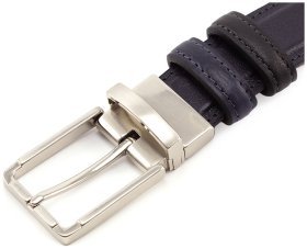 Двухсторонний брючный ремень из синей кожи Grande Pelle (31263)