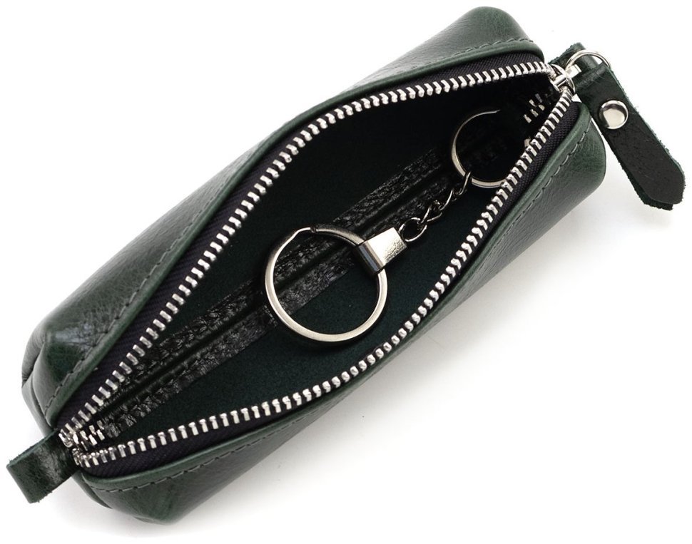 Ключниця из натуральной кожи Алькор Grande Pelle 82761 зеленого цвета modnotak фото №3