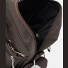 Mужская текстильная сумка-планшет коричневого цвета на одну молнию Monsen (21895) - 5