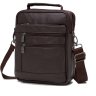 Кожаная сумка-барсетка для мужчин коричневого цвета с дополнительной ручкой HD Leather (15921) - 1