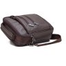 Шкіряна сумка-барсетка для чоловіків коричневого кольору з додатковою ручкою HD Leather (15921) - 5