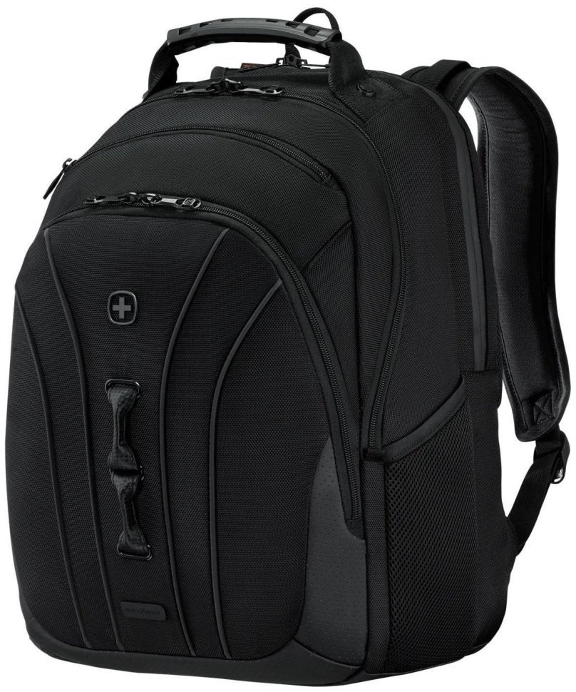 Повсякденний чоловічий рюкзак з поліестеру чорного кольору для ноутбука Wenger Legacy 16" Black Series 103661 modnotak фото №1