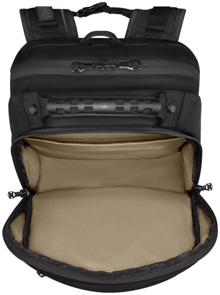 Повсякденний чоловічий рюкзак з поліестеру чорного кольору для ноутбука Wenger Legacy 16" Black Series 103661 modnotak фото №4