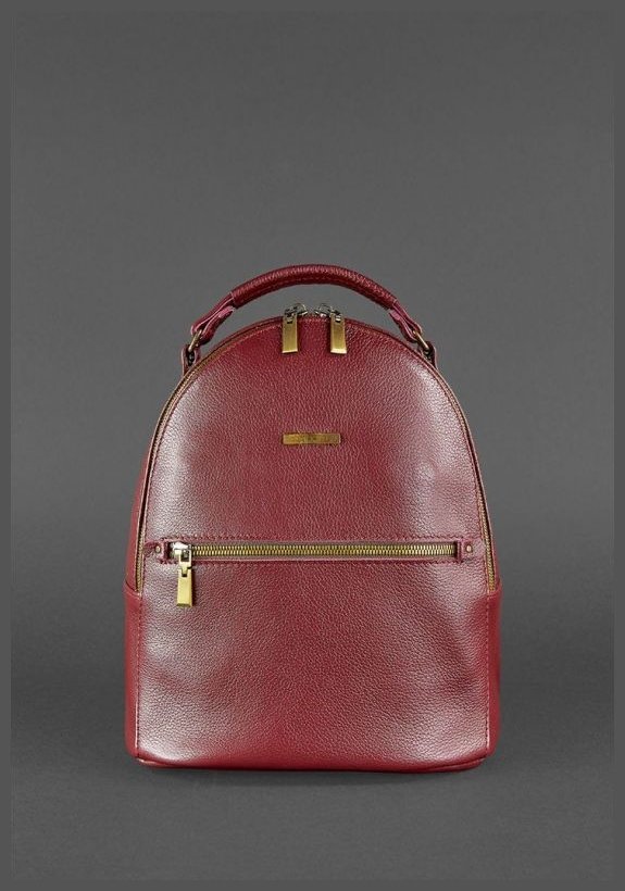 Вертикальний міні-рюкзак кольору марсала з натуральної шкіри BlankNote Kylie (12839)