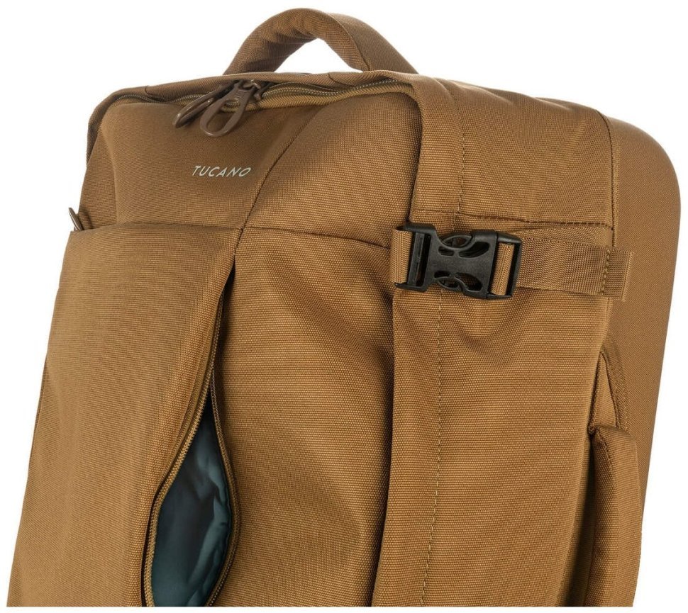 Сумка дорожня на 2-х колесах, Tucano Tugo S Trolley, 34л, поліестер, коричнева modnotak фото №8