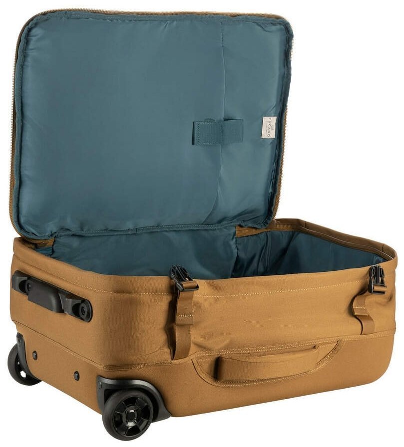 Сумка дорожня на 2-х колесах, Tucano Tugo S Trolley, 34л, поліестер, коричнева modnotak фото №11
