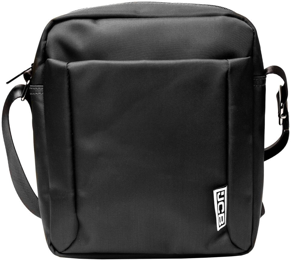 Вместительная мужская сумка из прочного текстиля через плечо JCB B31 черного цвета 93961 modnotak фото №1