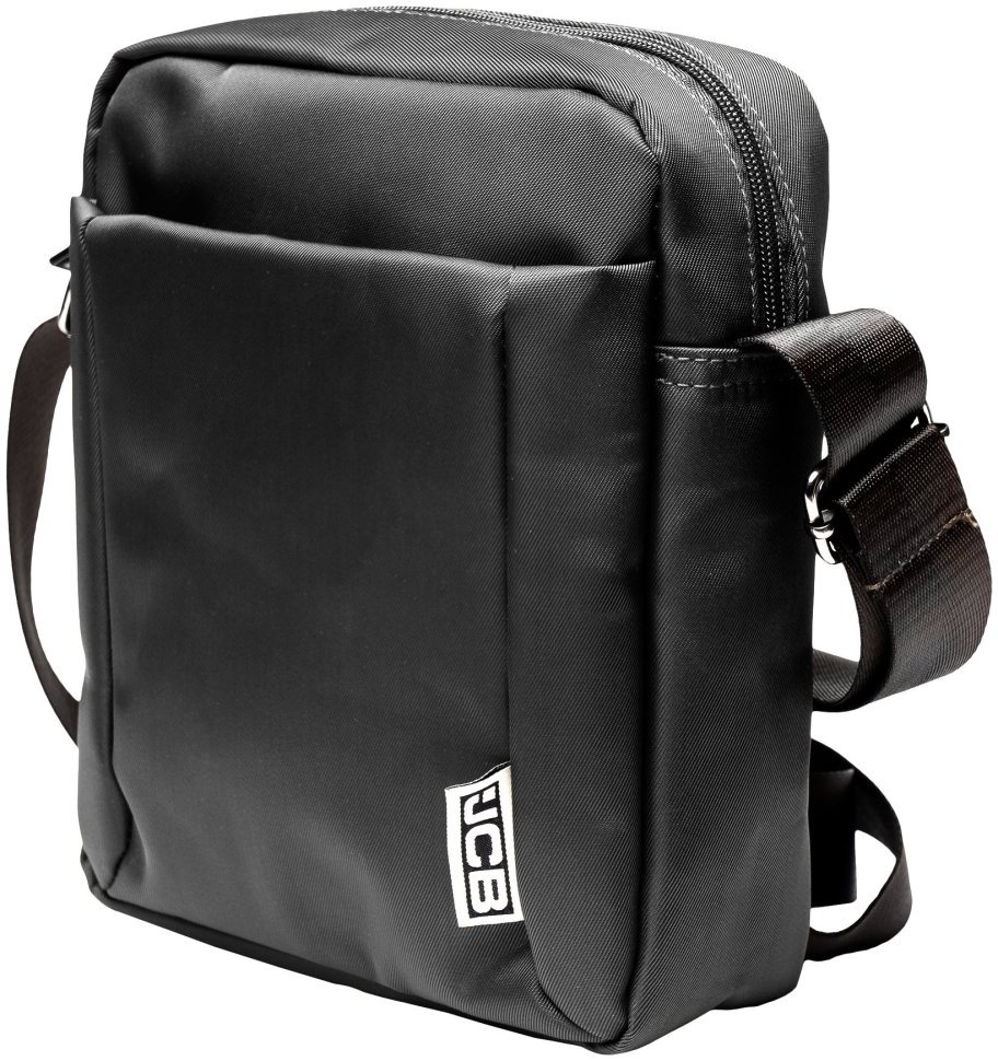 Вместительная мужская сумка из прочного текстиля через плечо JCB B31 черного цвета 93961 modnotak фото №2