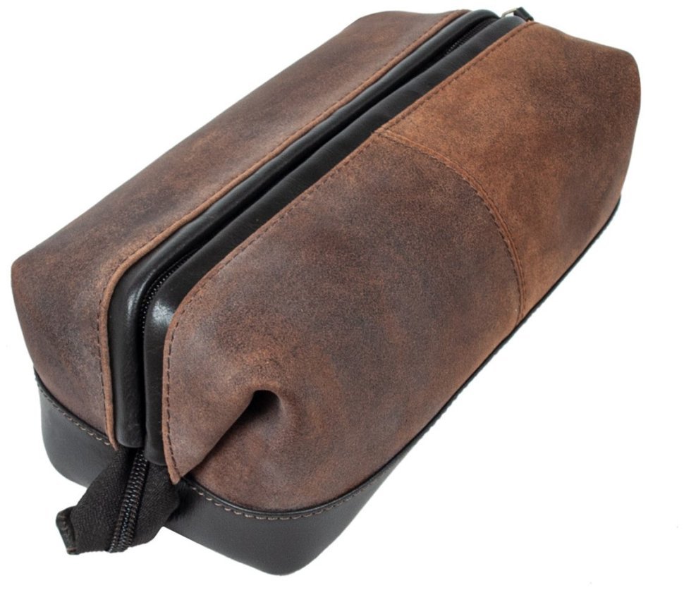 Мужской несессер из натуральной кожи на 1 вместительное отделение Ashwood Lou коричневого цвета 94161 фото №1 Мужской несессер из натуральной кожи на 1 вместительное отделение Ashwood Lou коричневого цвета 94161 modnotak фото №1