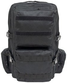 Вместительный текстильный рюкзак на 4 отделения Borderline JBBP черного цвета 94261