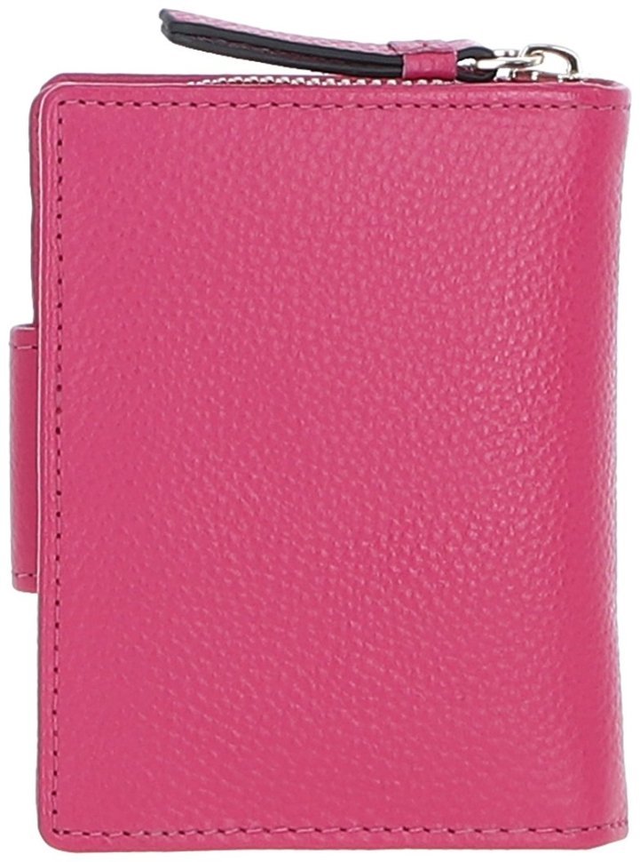 Яркий женский кошелек из натуральной кожи с RFID защитой Ashwood 94461 розового цвета modnotak фото №6