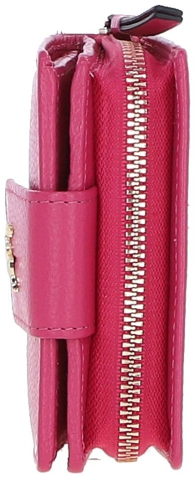 Яркий женский кошелек из натуральной кожи с RFID защитой Ashwood 94461 розового цвета modnotak фото №7