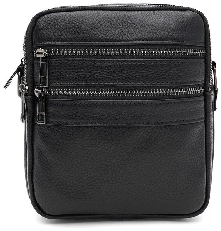 Мужская сумка планшет из натуральной фактурной кожи черного цвета Borsa Leather 104561 фото №1 Мужская сумка планшет из натуральной фактурной кожи черного цвета Borsa Leather 104561 modnotak фото №1