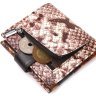 Різнокольоровий маленький жіночий гаманець із натуральної шкіри з фактурою під змію KARYA (2420947) - 6