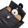 Стильное лаковое мужское портмоне из фактурной кожи черного цвета KARYA (2421047) - 7