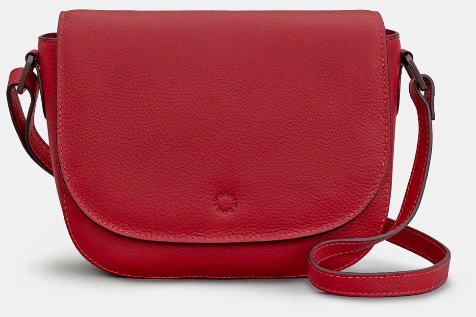 Женская кожаная сумка кроссбоди в красном цвете с клапаном Yoshi YB242 Highland 94961 (Великобритания) modnotak фото №1