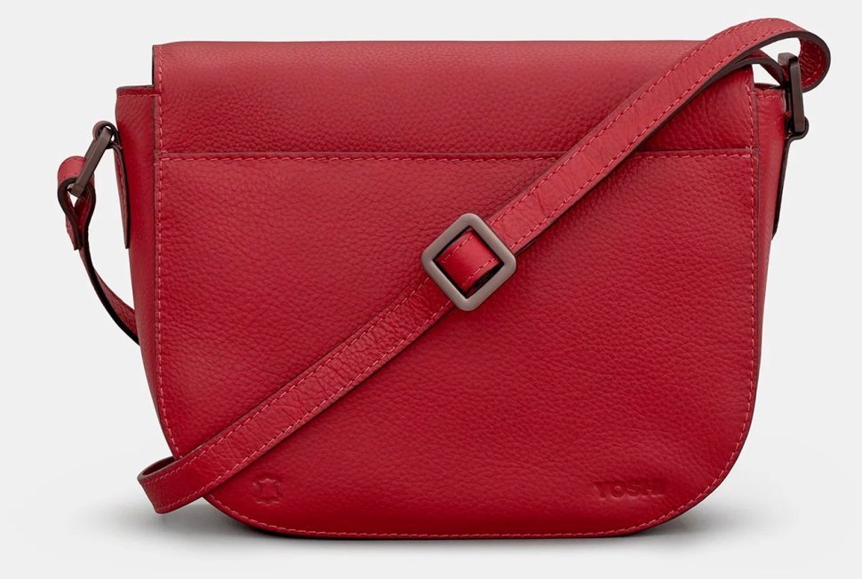 Женская кожаная сумка кроссбоди в красном цвете с клапаном Yoshi YB242 Highland 94961 (Великобритания) modnotak фото №2