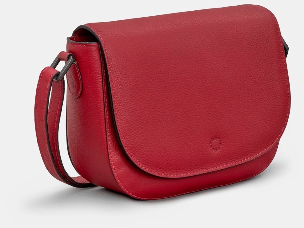 Женская кожаная сумка кроссбоди в красном цвете с клапаном Yoshi YB242 Highland 94961 (Великобритания) modnotak фото №3