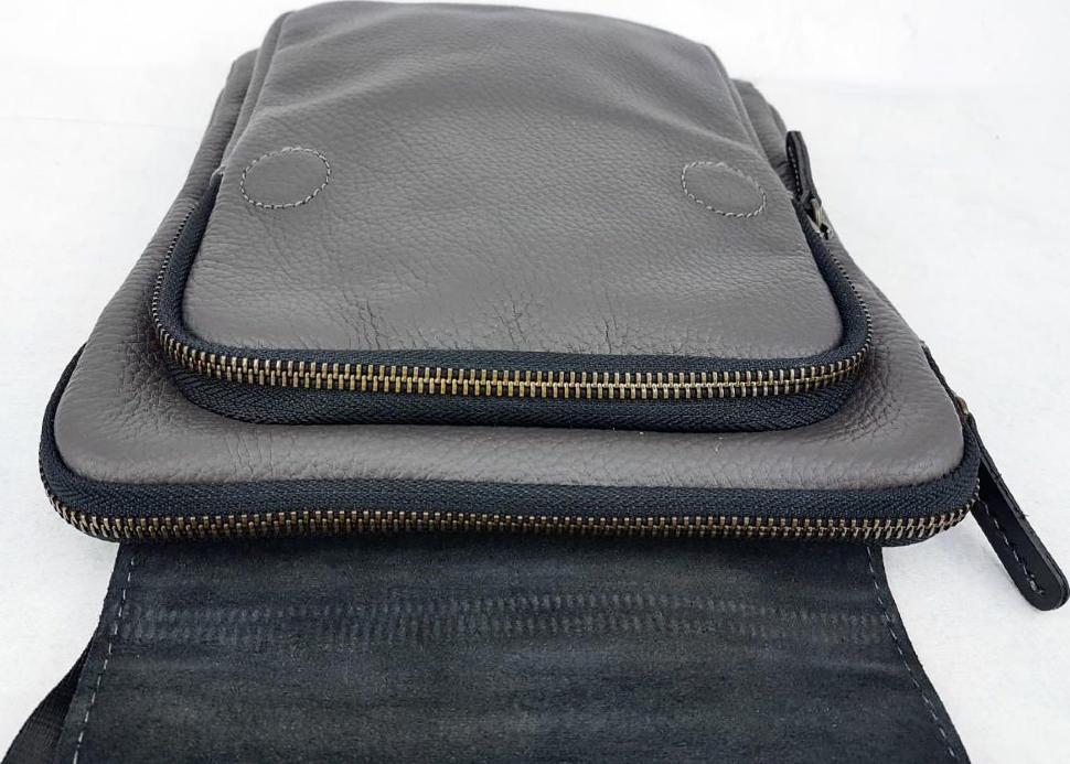 Повсякденна чоловіча сумка планшет сірого кольору VATTO (11703)