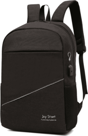 Добротный мужской рюкзак из текстиля в черном цвете Monsen (21458)