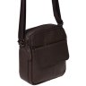 Миниатюрная мужская сумка темно-коричневого цвета из натуральной кожи Borsa Leather (19380) - 2