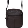 Мініатюрна чоловіча сумка темно-коричневого кольору з натуральної шкіри Borsa Leather (19380) - 3