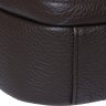 Мініатюрна чоловіча сумка темно-коричневого кольору з натуральної шкіри Borsa Leather (19380) - 4