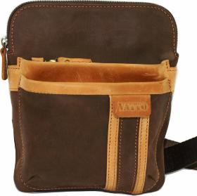Чоловіча сумка в вінтажному стилі з рудими вставками VATTO (12102)