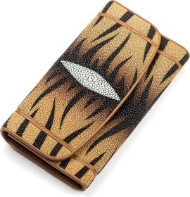 Модний гаманець з натуральної шкіри морського ската STINGRAY LEATHER (024-18087)