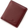 Шкіряний жіночий гаманець бордового кольору на магнітах ST Leather 1767261 - 1