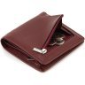 Шкіряний жіночий гаманець бордового кольору на магнітах ST Leather 1767261 - 4